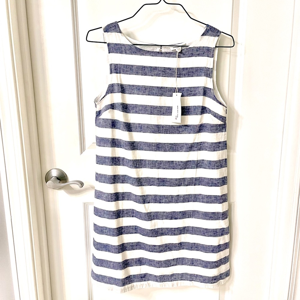 NWT Beach, Lunch, Lounge Chambray Stripe Linen Dress